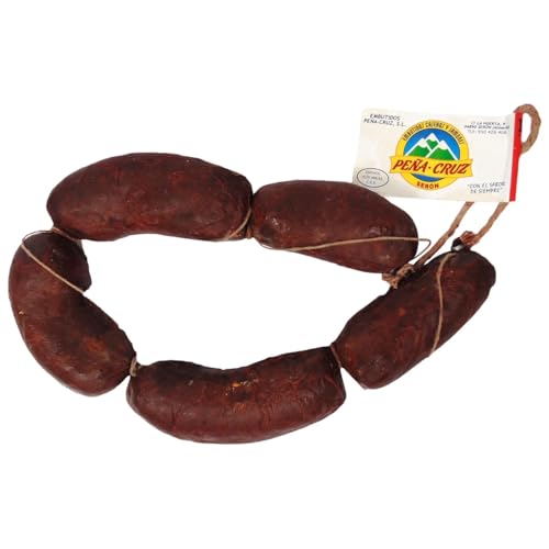 PEÑA CRUZ Morcilla de Serón: Dulce, Picante y Bola Picante – 360g / con Productos de Almería/Envío Refrigerado – Elaboración Tradicional y Sin Gluten (6 PIEZAS, Morcilla Dulce de Serón 360 G.)