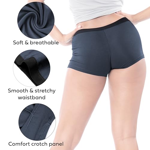 Sexy Basics Women's 6 Pack & 12 Pack Active Boy Short - Boxer Brief Cotton-Stretch Panties3
