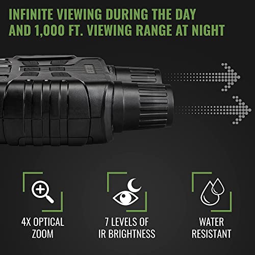 Hike Crew Digital Night Vision Binoculars, Capture HD Photos & Videos, See Clear in 100% Total Darkness, Long Viewing Distance, Large Viewing LCD Screen, Infrared Night Vision Goggles for Hunting