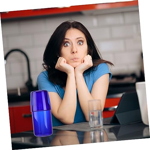 Set de vasos y jarra de vidrio color azul 500 ml miniatura 7