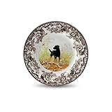 Spode Woodland Hunting Dogs Black Labrador Salad Plate