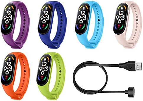 Augstci bands for Xiaomi Band 7 Smart Bracelet, Soft Comfortable Breathable Silicone Bracelet Sport Wristband Replacement Band