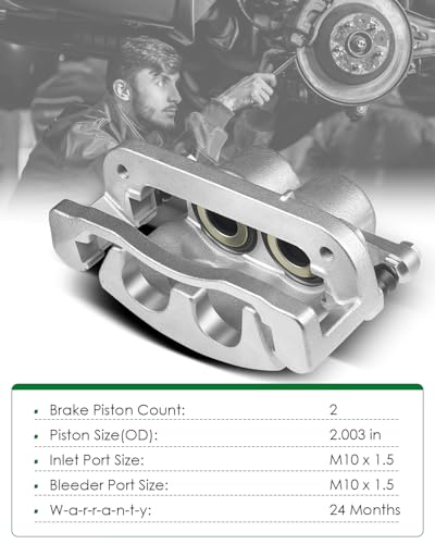 Image of Front Left Disc Brake Caliper Assembly with Bracket Fit for:-Chevy Silverado Suburban Express 1500 Tahoe, for:-GMC Sierra Yukon XL Savana 1500 for:-Cadillac Escalade XTS 08-20 OE# 18-B4919A