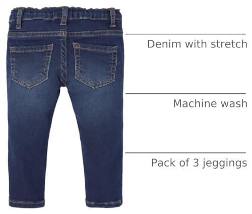 The Children's Place Baby Girls and Toddler Super-Soft Stretch Denim Legging Jeans Skort, Brooke Wash/Ice Wash/Reflection Blue Wash, 5T US - image 4