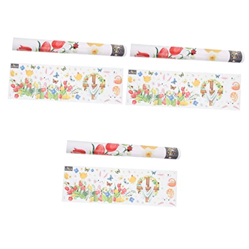 3sets Adesivi Per Finestre Decorazioni Coniglietti Facili Applicare e Rimuovere e Festivi