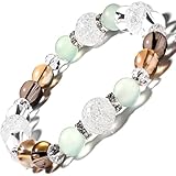 【金運 仕事運 厄除け】 CCopan ブレスレット メンズ レディース 人気 パワーストーン 天然石 数珠 ギャンブル運 魔除け お守り 強力 (ライトグリーン)
