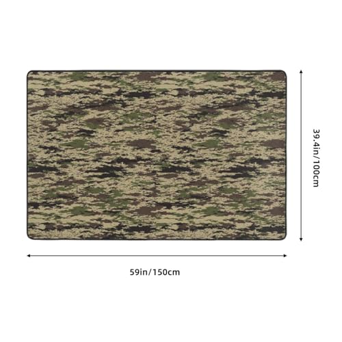 Tapis antidérapant camouflage vert lavable pour chambre d'enfant - 3