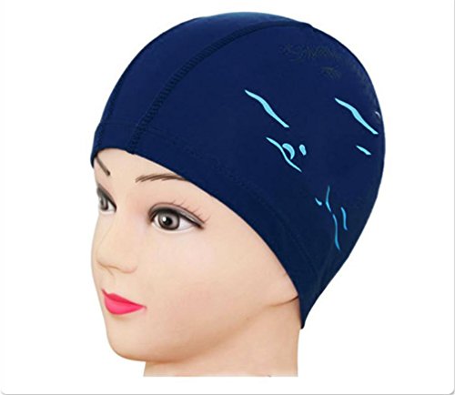 Fini les oreilles mouillées : bonnet de natation enfant étanche bleu marine