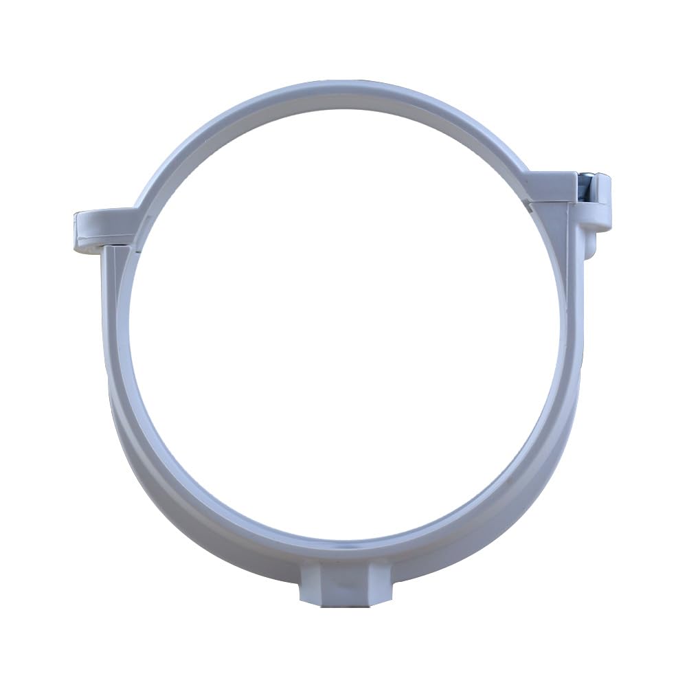 First Plast - Gouttière PVC 33 demi-ronde - Collier bride pour tube de descente PVC Ø100 - blanc - First Plast