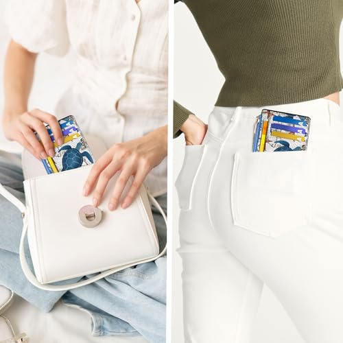 Image of Tipmile Womens Credit Card Holder Wallet, Small Slim RFID Blocking Sleeve | Mini Tiny Cute ID Case, Minimalist Zipper Pocket Wallet, Thin Coin Purse, Mothers Gift