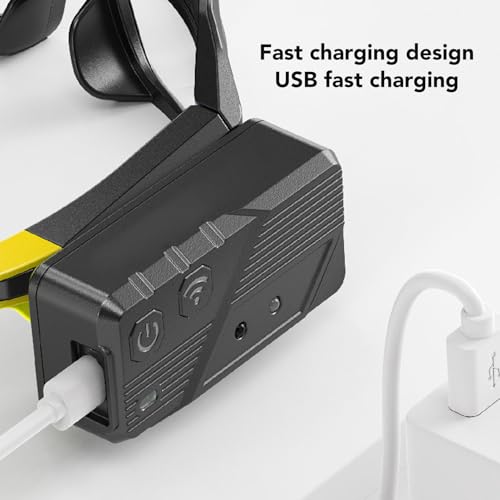 Linterna frontal para gafas PUSOKEI con luz LED COB de 1000 lúmenes y carga por USB 4