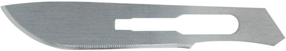 Integra Miltex 4-122 Carbon Steel Sterile Surgical Scalpel Blade, Size No. 22 (Pack of 100)