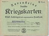  Ravensteins deutsche Kriegskarten. Elsaß-Lothringen mit angrenzendem Frankreich. Kriegskarte Nr. 9.