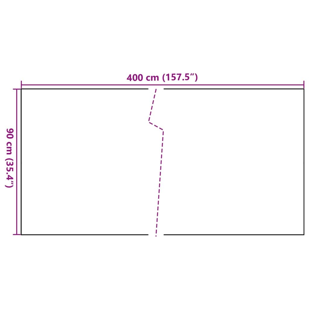 Paravent de Balcon Brun et Noir 400x90 cm résine tressée,Panneaux de clôture,3.05kg-156254