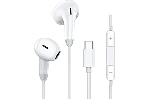 Type-C Apple Headphones Wired with Microphone and Remote Control Compatible with Most...