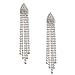 Topwholesalejewel Silver Crystal Half Hexagon Shape Rhinestone with 5 Strand Rhinestone Dangle Earrings