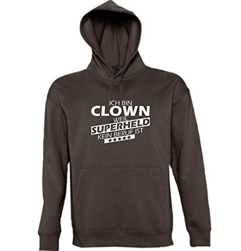 Sweat à capuche marron Ich Bin Clown taille M pour homme et femme
