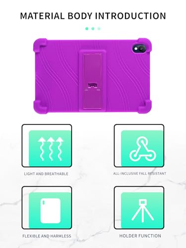 Coque Onn 8,1 pouces 2026 antichoc en caoutchouc violette