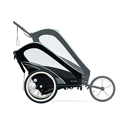 Cybex Zeno Multisport Trailer Frame & Seat Pack, Baby Sport Trailer For Infants 6 Months+, Compact Fold, Running, Skiing, & Bike Trailer, Rear Suspension & Air-Filled Tires, Adjustable Handlebar #TOP2