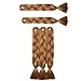 Produktbild Haarverlängerung 60cm Crochet Braids Two Tone Ombre Braiding Haar Synthetik Braid 5 Pcs /500g - Helles Kastanienbraun