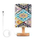 Matériau : tissu en lin (abat-jour) + lumière LED (sans ampoule) avec base + câble USB (non amovible). La petite lampe de table mesure 13 x 24,6 cm, le diamètre est de 13 cm, convient à la plupart des tables de chambre, ajoute une atmosphère chaleureuse à votre chambre.