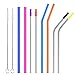Produktbild sikiwind Edelstahl-Strohhalme mit Silikonspitzen-BPA-freie Wiederverwendbare Silikonstrohhalme für Edelstahl-Tumbler Yeti Rambler Rtic Ozark Trail(4 gerade+4 Gebogene+2 Reinigungsbürsten+1 Beutel)