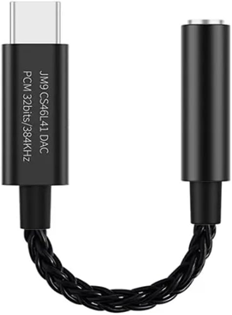 JCALLY JM9 Portable DAC Dongle TYPE C Male To 3.5mm Female Audio Jack Connector| Hi-res Sound DAC Converter adaptor for Samsung, Google Pixel and iPad Pro etc.