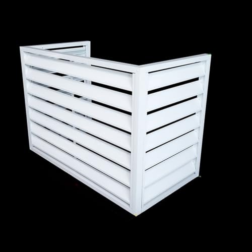 duwanlhridh 室外機カバー アルミ 通気穴 通気孔 通気口 室外機カバー アルミ合金取り外し可能なエアコン外枠保護カバー、バルコニーガーデン用ルーバー植物棚面 囲い 日焼け 室外機ラック DIY おしゃれ 雪 収納 日よけ ラック ルーバー (1