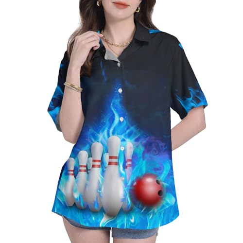 Camisetas havaianas engraçadas para mulheres, presentes para mulheres, camisa havaiana casual para m