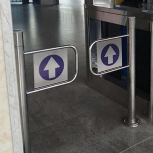 Stainless Steel Automatic Swing Gate - One-Way Safety Door for Markets, Libraries & Stores - 100x100 cm Pedestrian Access Gate, Durable & Secure
