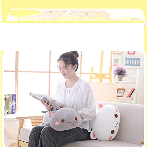 OUKEYI Cute Kitten Plush Toy Stuffed Animal Pet Kitty Soft Anime Cat Plush Pillow, Cat Doll Soft Stuffed Kitten Pillow Doll Toyfor Kids (white) - Image 5