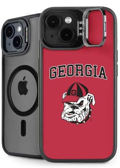 Skinit Kickstand Phone Case Compatible with iPhone 13 - Officially Licensed University of Georgia Bulldogs Logo Design