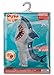 Spooktacular Creations Adult Inflatable Shark Costume, Realistic Gray Shark Blow-up Suit, Full Body Deluxe Halloween Animal Inflatable Costume