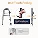 Folding Walker for Seniors, Rolling Walker with 8 Height Adjustments, One-Hand Folding, 300lbs Capacity, Lightweight Aluminum Front Wheel Walker for Elderly Adults and Handicap