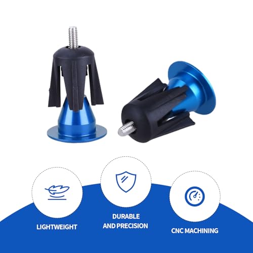 Image of 2 Pack Aluminum Bike Handlebar End Plugs Bike Bar End Grips Expanding Locking Bar End Caps for Drop Bars, Expandable Adjustable Locking End Caps