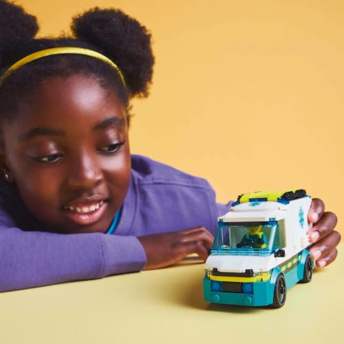 LEGO City Emergency Ambulance Toy Truck Building Set 60451 Building Blocks Toys for 5+ Gift for Boys and Girls