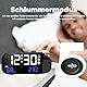 VOSFEEL Radiowecker mit Projektion 180° Projektionswecker 3 Helligkeitsstufen 12/24H mit Schlummerfunktion LED Digital Wecker USB Typ-C Anschluss Anzeige Temperatur Luftfeuchtigkeit