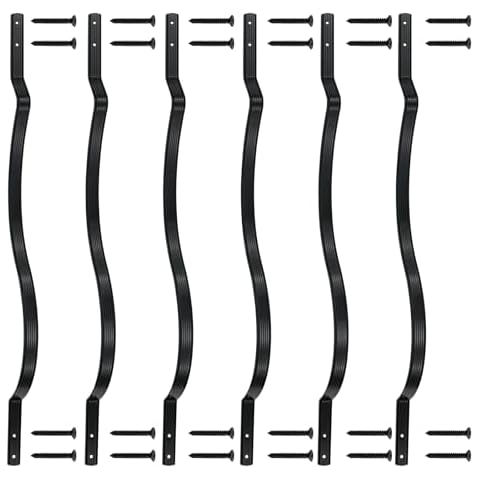 Belinova Curve Deck Balusters, 29.5"x1" Aluminum Alloy Deck Railing for Composite Deck, Staircase Baluster with Screws, Deck Balusters for Outdoor Stair Deck Porch (50-Pack, Shiny Black) Cover