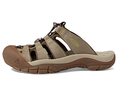 KEEN KEEN Women’s Newport Closed Toe Slip On Sandals, Timberwolf/Tarragon, 9 Medium US