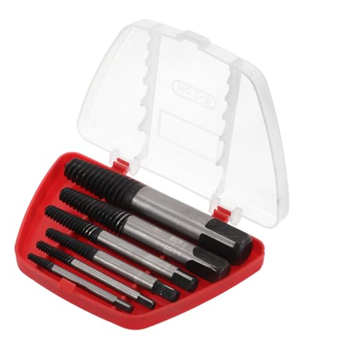 IWOWHERO 6 Piezas Extractor de tornillos con cabeza rota micro tornillos llavero herramienta para tornillos quitar tornillos rotos extractor de tornillos rotos extractor de pernos pelados