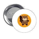 BROCHE. CASTOR DU CANADA FOND ORANGE