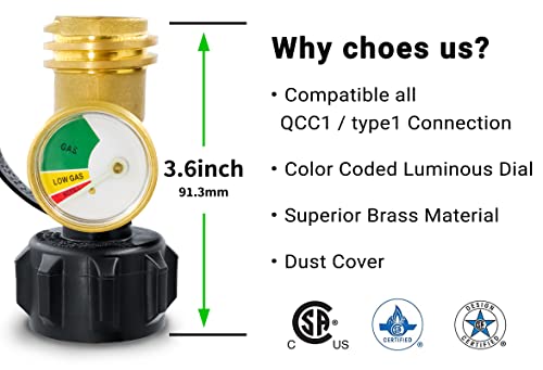 LONGADS-Propane-Tank-Gauge-Level-Indicator-Leak-Detector-with-Type-1-Connection-Set-of-2-Propane-Gauge-for-Propane-Tanks-5lb-40lb-Universal-for-BBQ-Gas-Grill-Cylinder-RV-Camper-Heater-Etc