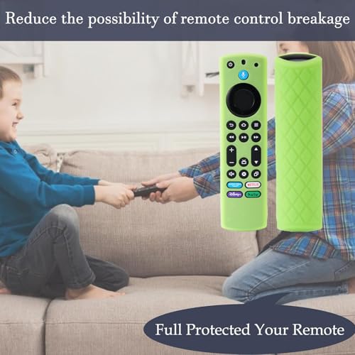 4 Pcs Fire Stick Remote Cover, Firestick Remote Cover, Glow in The Dark Protective Case, Non-Slip Design, Suitable for Frie TV 4 Alexa REMOTE - Image 6