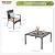 Sophia & William 9 Pieces Outdoor Dining Set for 8 People, 53" Square Cast Aluminum Patio Table and 8 Rattan Chairs Set, All Weather Patio Dining Set with 2.1” Umbrella Hole