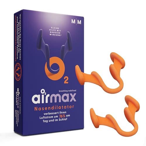 Air Max Nasenspreizer -76 1% mehr Luft - besser atmen besser schlafen - Nasenöffner gegen Schnarchen | 2 Stück Größe M | Packung für 4 Monate | Nasendilatator für freie Nasenatmung*