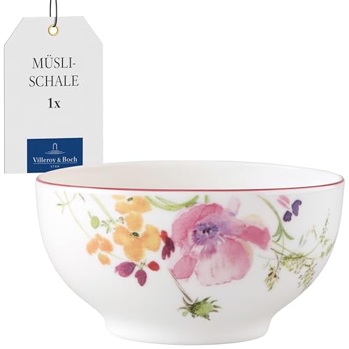 Villeroy & Boch - Mariefleur Müslischale Oval Bunt, Spülmaschinenfest, Mikrowellensicher, Kleine Schüssel, Schälchen, Schüssel für Müsli, Snacks oder Dips, Schale, Bol, Geschirr, Premium Porzellan