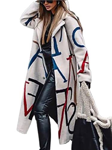 Onsoyours Mantel Damen Winter Jacke Parka Lang Cardigan Winter Outwear A...