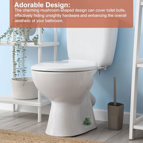 Masquer vis WC rouillées avec le cache-boulons de toilettes grenouille