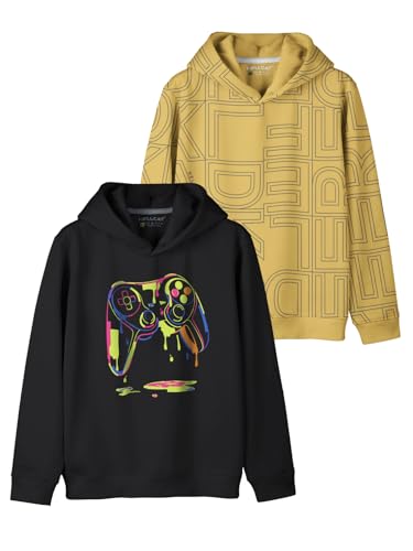 Image of HELLCAT Trendy Printed Cotton Blend Hoodie Sweatshirt for Boys - Pack of 2