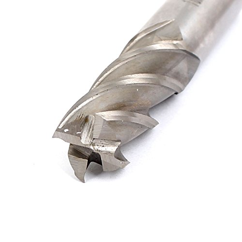 Image of uxcell 16mmx16mmx40mmx95mm Machining Cutting Tool Helical Groove 4 Flute Straight Shank Milling Cutter End Mill